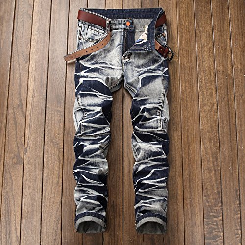Men's Stretch Skinny Jeans Slim Fit Urban Biker Denim Pants Distressed Washed Motorcycle2
