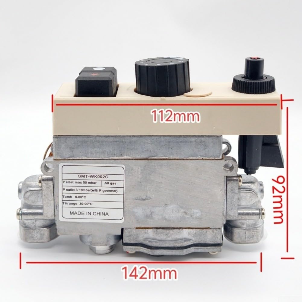 Válvula de control de temperatura 710, válvula de control de termostato de gas 120-200 ℃ Controlador de gas de alta presión para horno industrial de vapor de freidora (SMT-WK002C)
