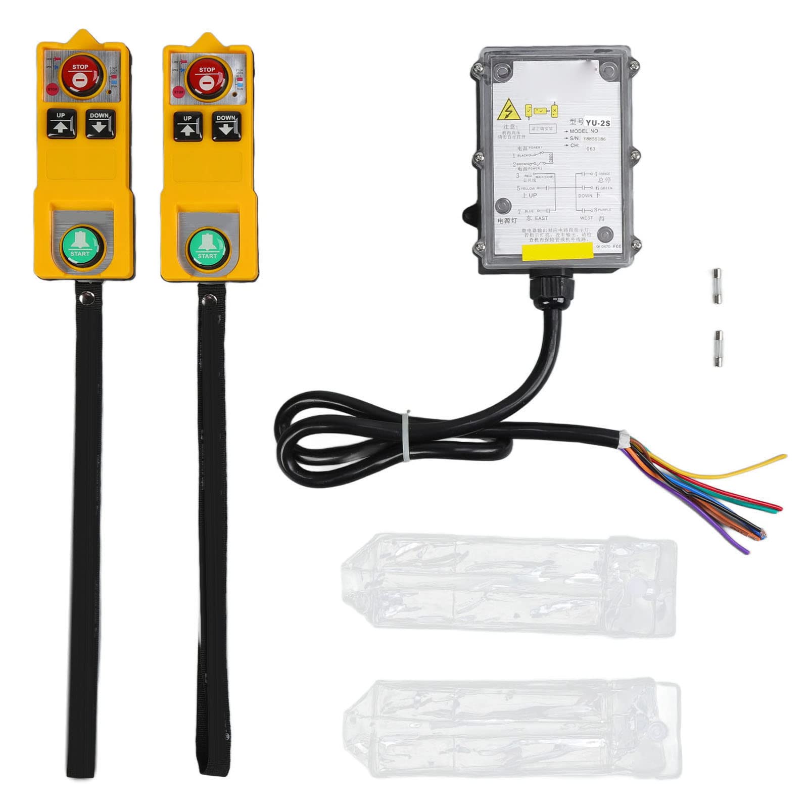 Industrial Remote Control, Industrial Remote Control, IP68 Hoist Crane Remote Control Remote Control, Waterproof Hoist Crane Remotes Controller for Bridge Cranes (AC 380V)