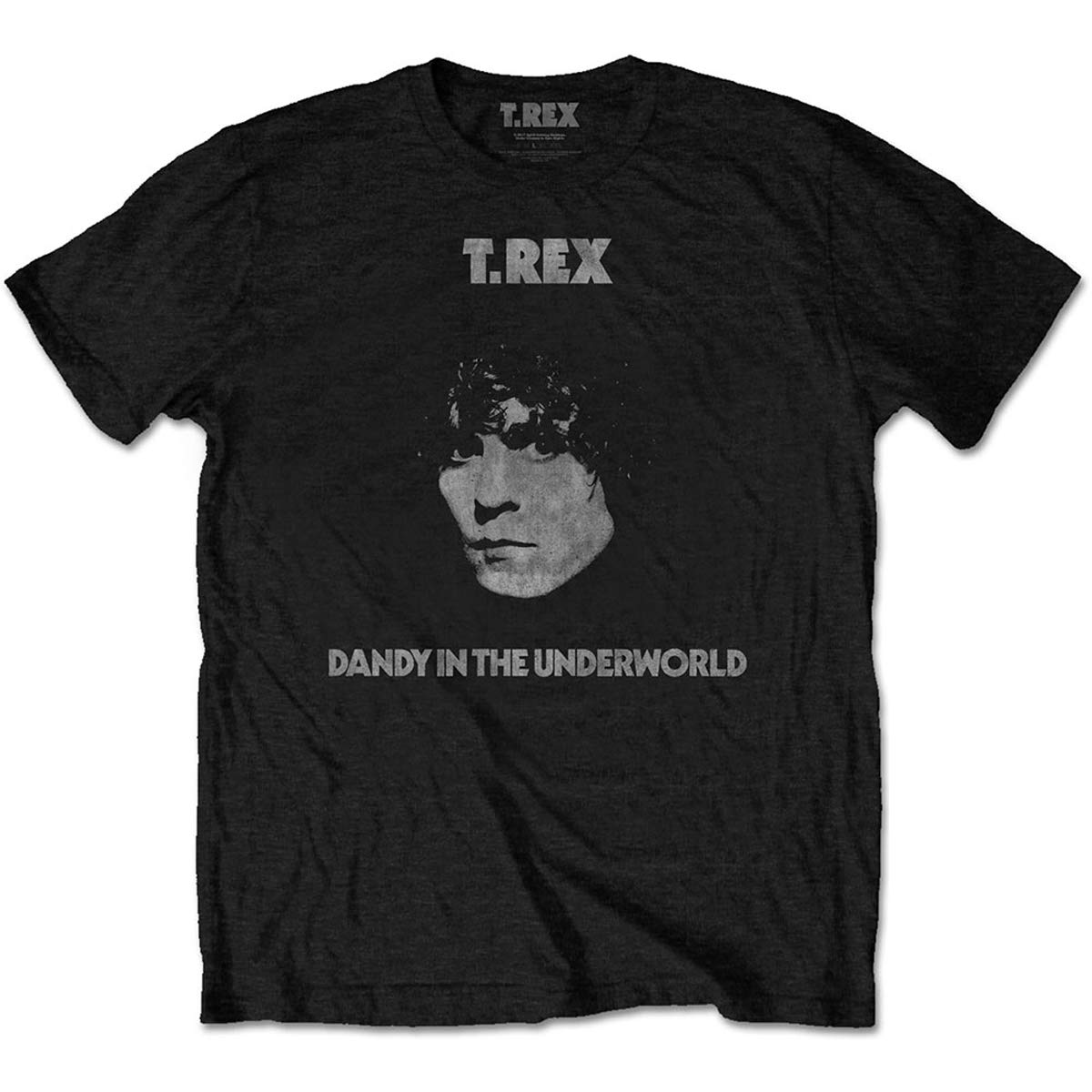 T. Rex Marc Bolan Dandy in The Underworld Official Tee T-Shirt Mens Unisex (Small) Black