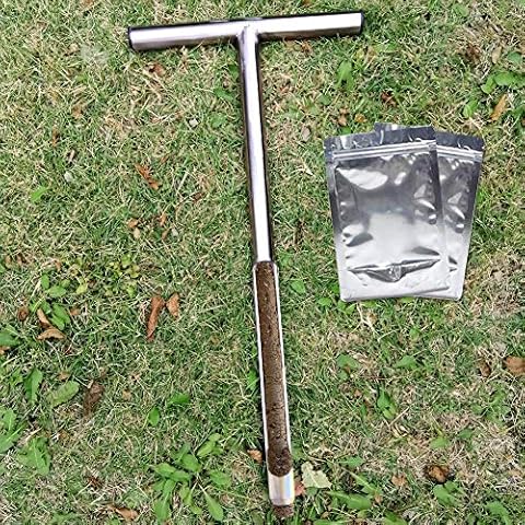 HiHydro Soil Sampler Probe Stainless Steel Tubular T-Style Handle Soil Test Kits Satisfying The Sampling Depth of Agriculture Forest(B) Cover