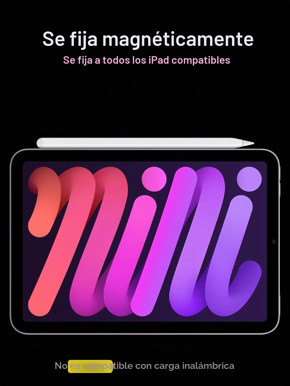 Lápiz para iPad 2018-2026 con Carga Rápida, Rechazo de Palma y Detección de Inclinación, Compatible con iPad 11/10/9/8/7/6/A16, Mini 7/6/5, Air M4/M3/M2 11"/13"/5/4/3, Pro M5/M4 13"/12.9″/11″- Blanco