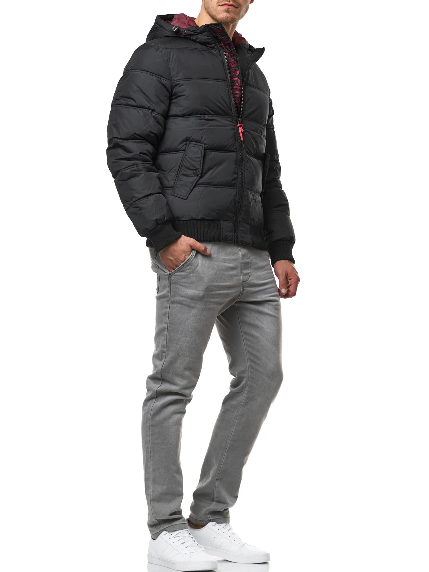 Indicode Uomini Adrian ZA Quilted Jacket | Giacca trapuntata dall'aspetto di una piumino