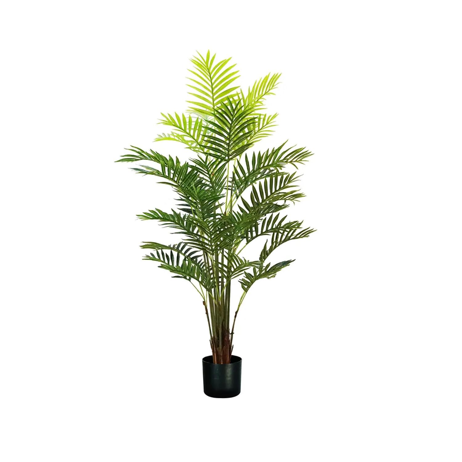 Artificial Areca Palm Plant with 33 Leaves, 160 cm, Vase with Natural Moss, Indoor Decorative Plant