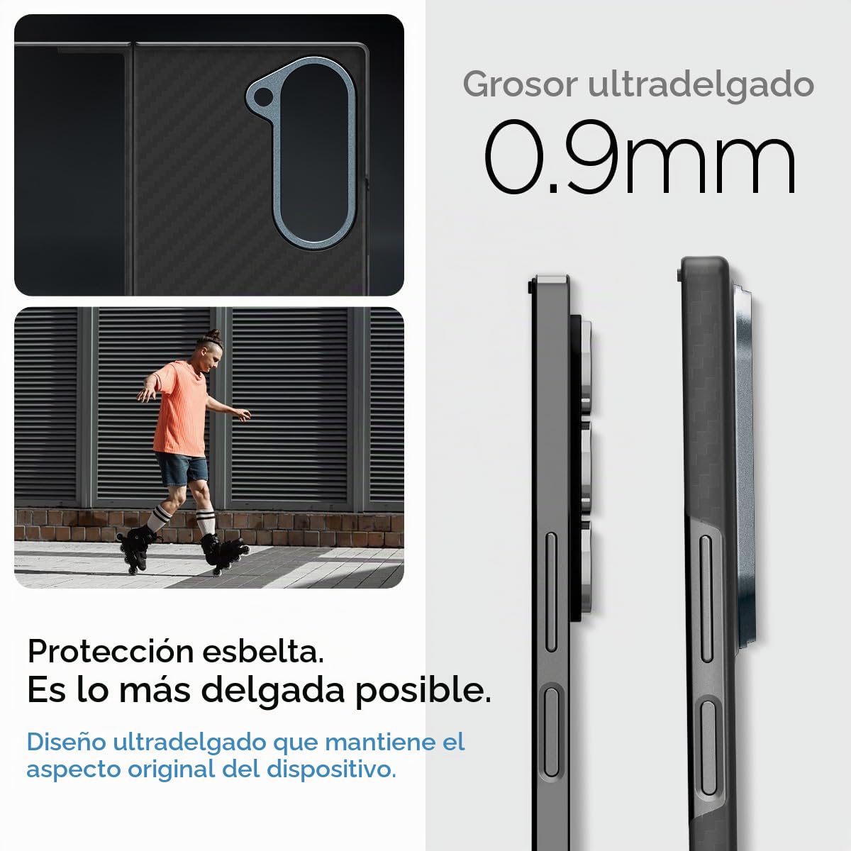 Spigen Funda Air Skin Aramid para Samsung Samsung Galaxy Z Fold 6 | Negro