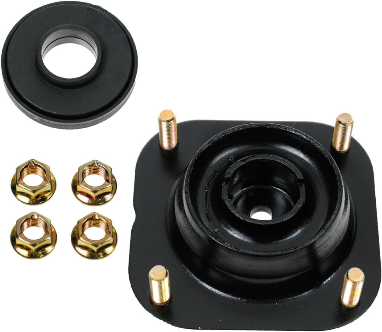 TRQ Front Upper Strut Mount Kit Compatible with 1991-1996 Ford Escort 1990-1994 Mazda 323 1992-1995 MX-3 Protege Mercury Tracer