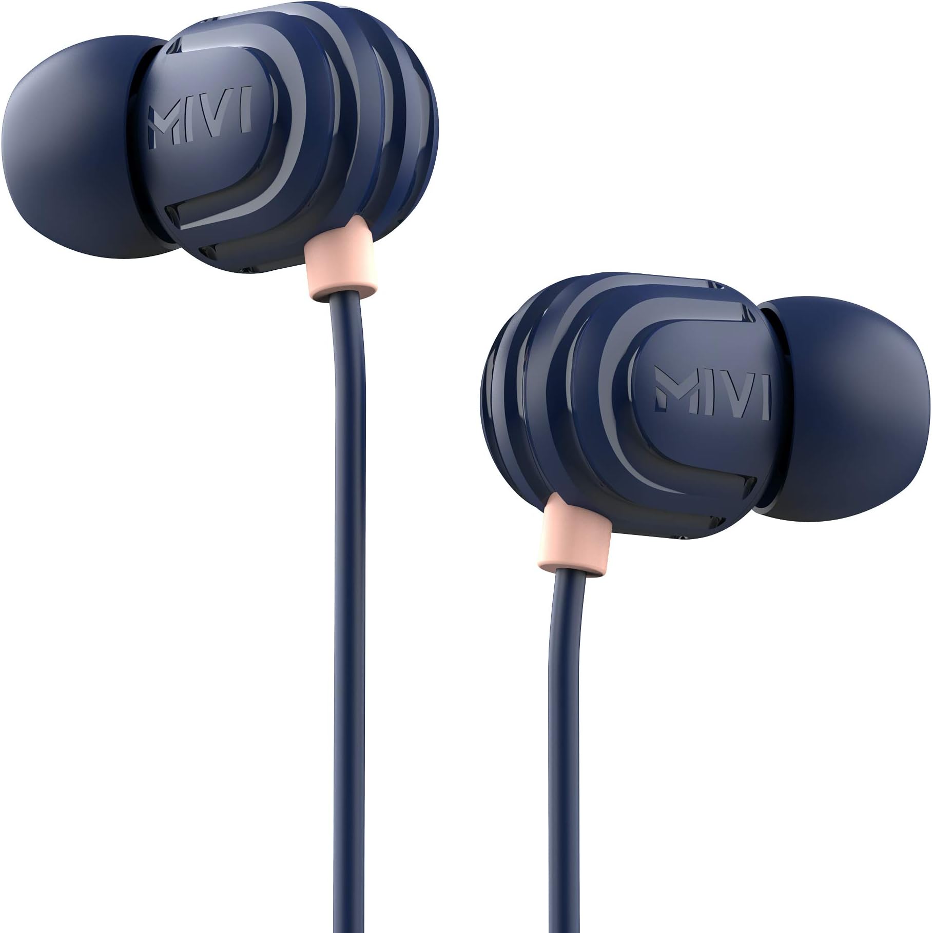 Mivi Rock and Roll W1 Wired Earphones with HD Sound and Powerful Bass with Mic-Blue