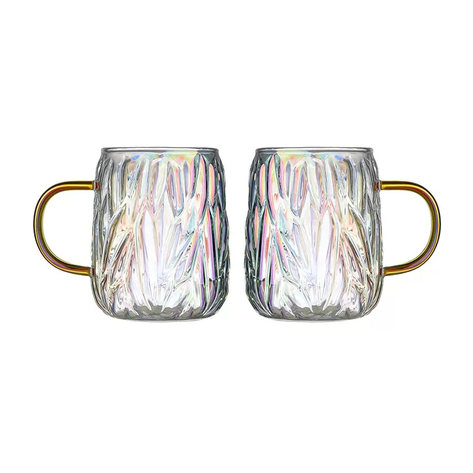 Tasse en verre rétro raffinée haute transparence avec anse fine