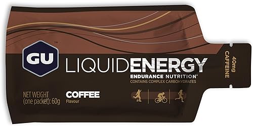 GU Energy Gel energético líquido con carbohidratos complejos, 12 unidades, café