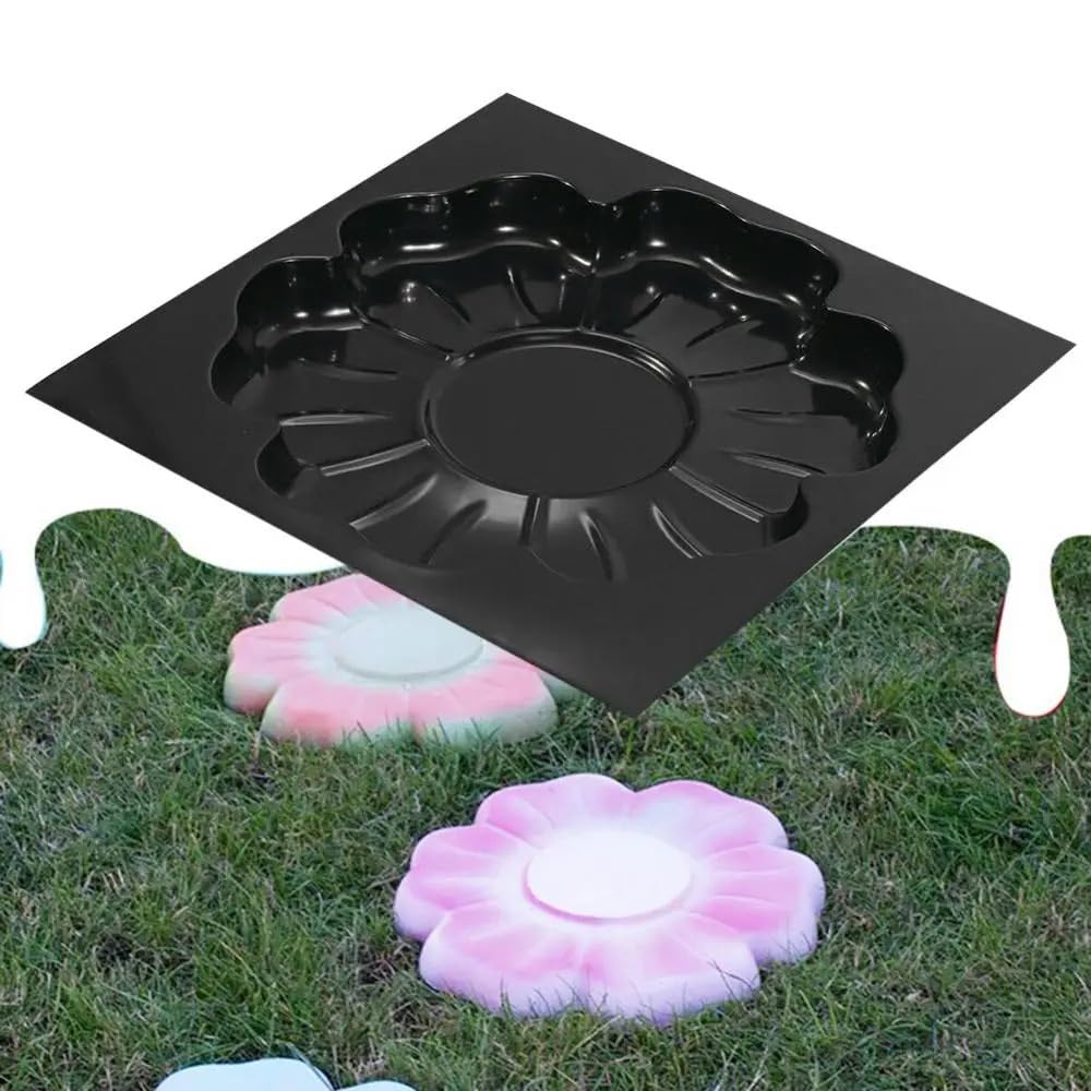 Moldes para Cemento Molde for escalón de jardín Decorativo con Forma de Flor, Ideal for Hacer tú Mismo Moldes Hormigon Impreso