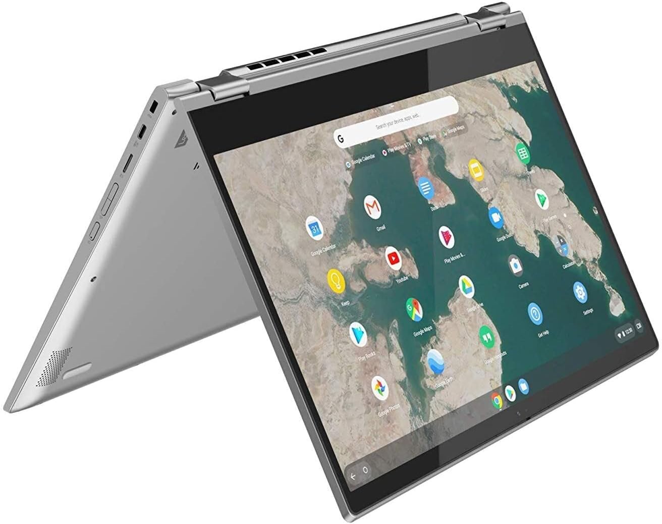 Lenovo Chromebook 15.6" FHD 2-in-1 Touchscreen Laptop, Intel Core i3-8130U(Up to 3.4GHz), 4GB RAM, 160GB Storage(32GB eMMC+128GB Micro SD), 10Hours Battery Life, Chrome OS, Gray,w/GM Accessories