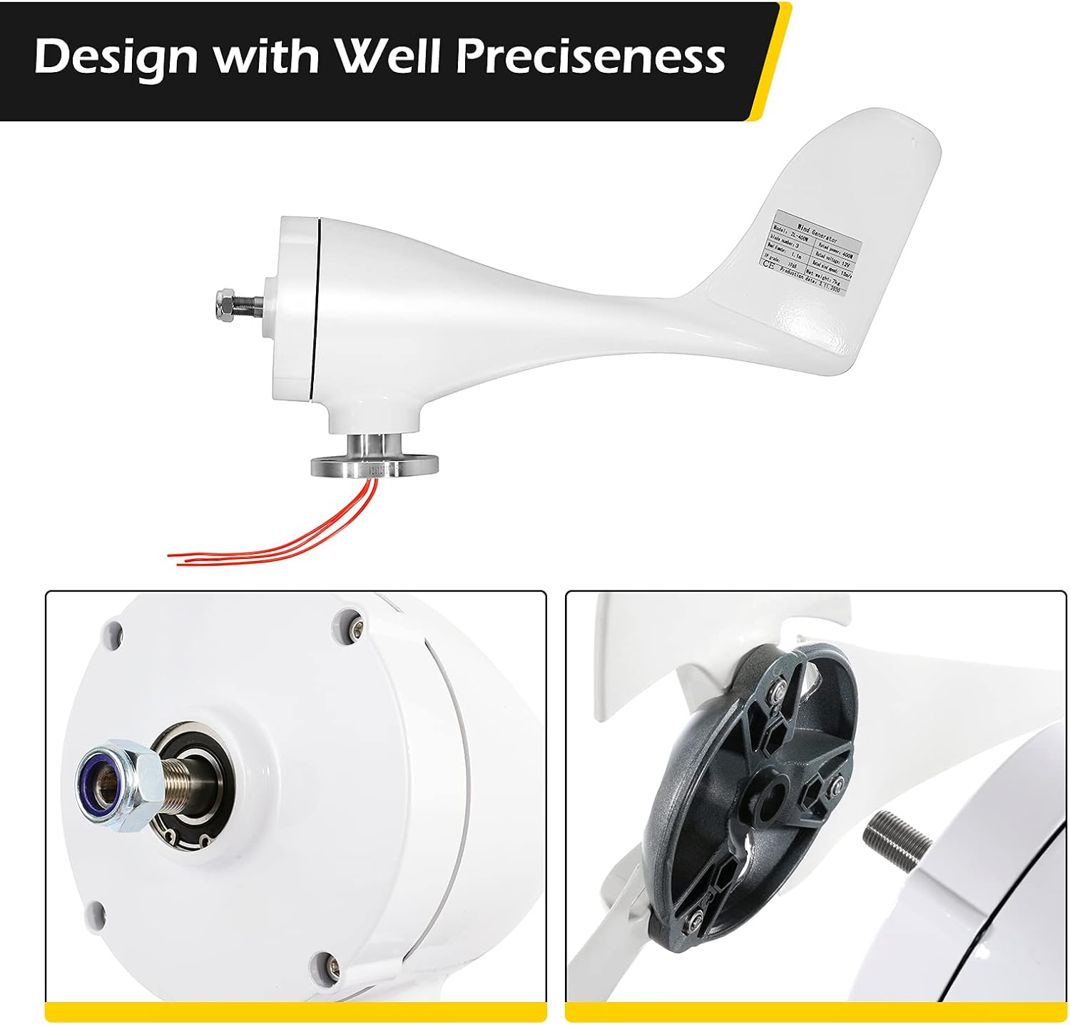 Dyna-Living Wind Turbine Generator Kit 400W DC 12V Wind Turbine Motor 3 Blades Wind Power Generator with Charge Controller for Home Marine Industrial Energy(Not Included mast) : Patio, Lawn & Garden