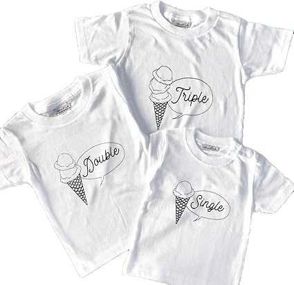 Amazon 出産祝い 3人目 兄弟 姉妹 おそろい アイスクリーム Sigle Double Triple プリント Tシャツ 3枚組 ギフトセット 80cm 90cm 140cm ギフトセット ベビー マタニティ 通販 Amazon 出産祝い 3人目 兄弟 姉妹 おそろい アイスクリーム Sigle Double Triple プリント Tシャツ 3枚組 ギフトセット 80cm 90cm 140cm ギフトセット ベビー マタニティ 通販