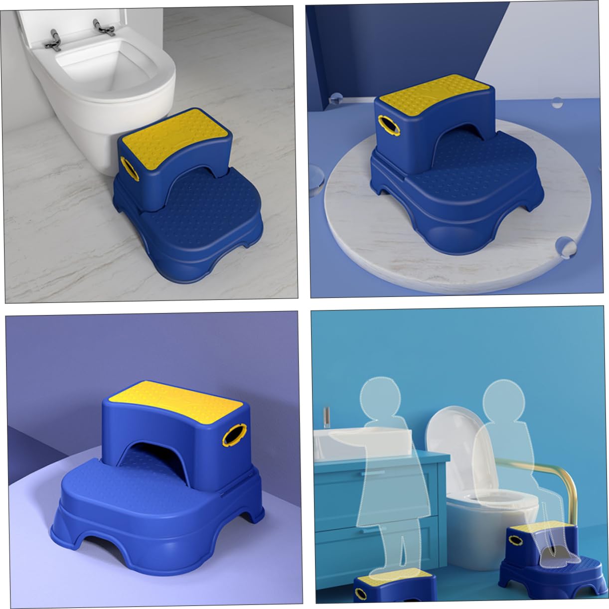 Milisten 1 Pieza Escalón Infantil Antideslizante para de para Baño y Cocina Material de Limpiar para Entrenamiento de Baño y Lavado de Manos Diseño Seguro y Ligero