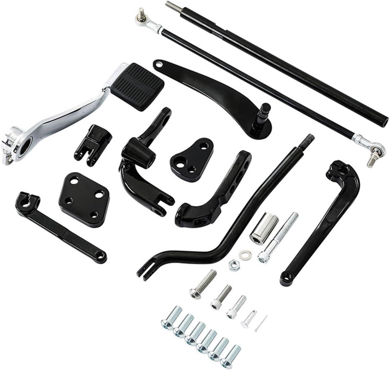 Motorcycle Reduced Forward Control Kit Compatible with Harley Dyna Super Glide Low Rider Street Fat Bob FXDB FXDL 2006-2017 Mid Controls