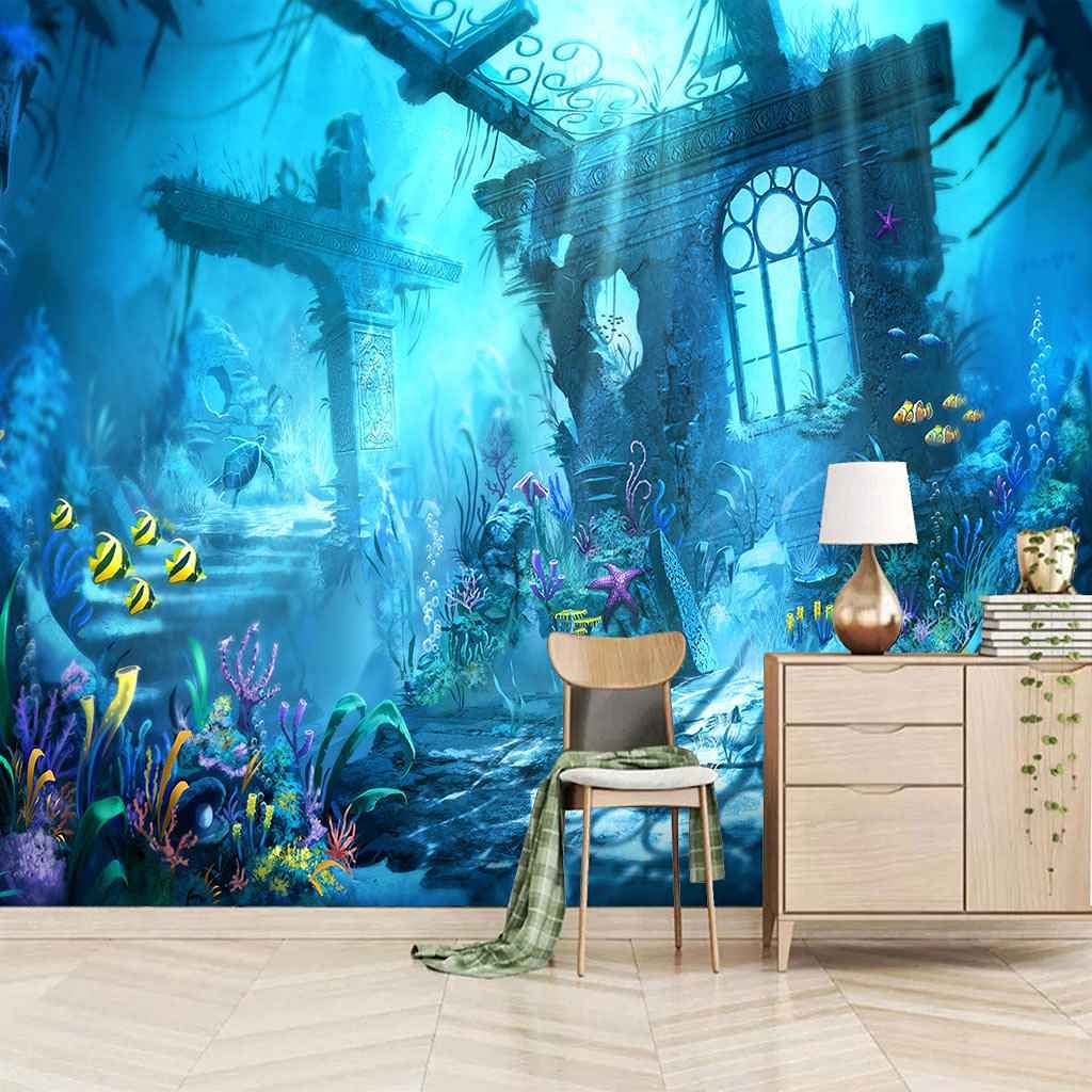 Papier Peint Panoramique 3D Photo Murales Château Vintage Toile Grand Format 250x175