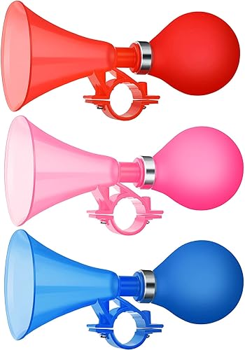 Bocina de bicicleta para niños, 3 piezas, bocinas de plástico para bocina de bicicleta, bocina de scooter para niños y niñas