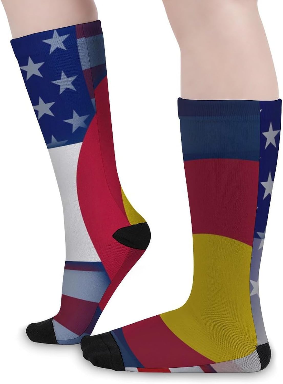 U.S.A Colorado State Flag Knee High Socks Athletic Long Stockings Sport Casual Crew Tube Sock Boot 40cm