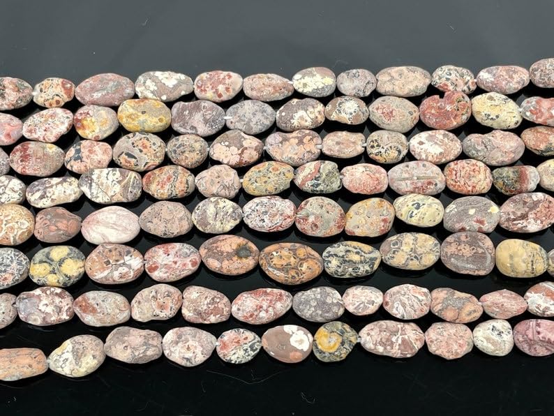 Perles ovales léopard authentiques pour fabriquer un cadeau unique