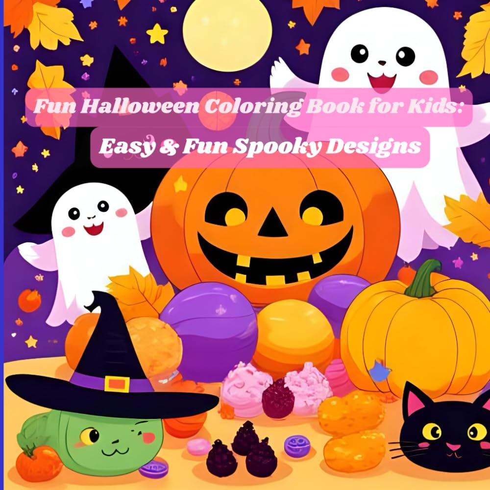 Halloween Coloring Book for Kids:: Easy & Fun Spooky Designs