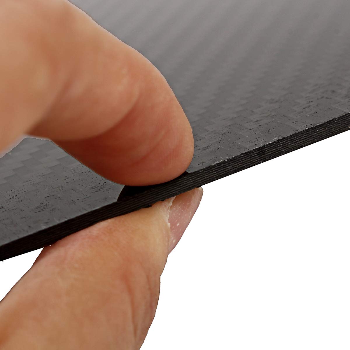 CCChaRLes Pannello In Lamiera Di Fibra Di Carbonio Nero 400X500Mm Pannello In Fibra Di Carbonio Fai-Da-Te Per Veicolo Opaco In Tessuto Twill 3K - 0,5 millimetri