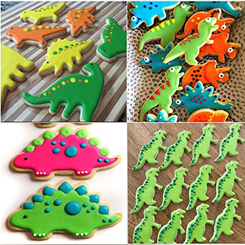 Guizhou Conjunto de cortadores de biscoito da série Dinossauro, 7 peças, molde de biscoito de aço in
