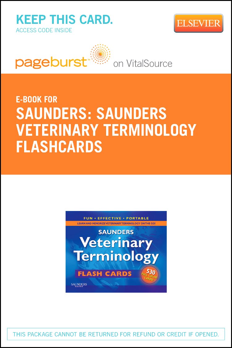 Buy Saunders Veterinary Terminology FlashCards Access Code Book Online