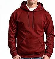 Moletom Liso Masculino Flanelado Blusa De Frio Com Capuz Casaco Sem Estampa