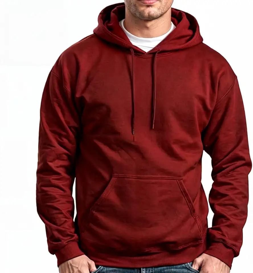 Moletom Liso Masculino Flanelado Blusa De Frio Com Capuz Casaco Sem Estampa