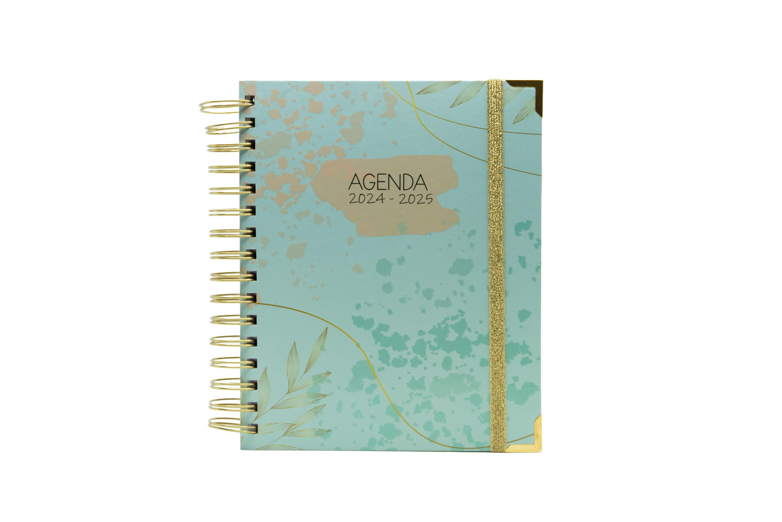 Agenda Escolar 2024-2025 Serenity - Planificación Diaria y Anual, Encuadernación Premium - Agenda Anual con 1 Día por Página y separadores mensuales - Tamaño 2,5 x 17,5 x 21,5 cm - Sweetcolor