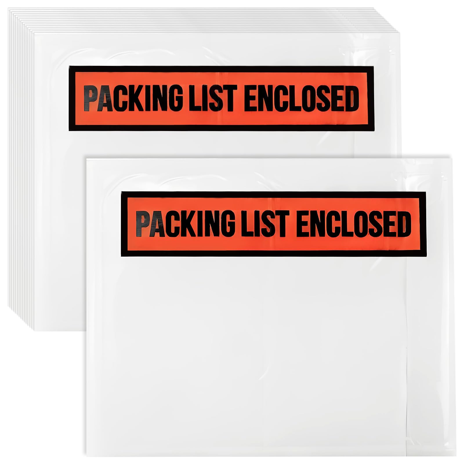 Confezione da 1000 buste per lista di imballaggio, buste trasparenti per etichette di spedizione con lista di imballaggio inclusa, maniche per etichette di spedizione con adesivo per