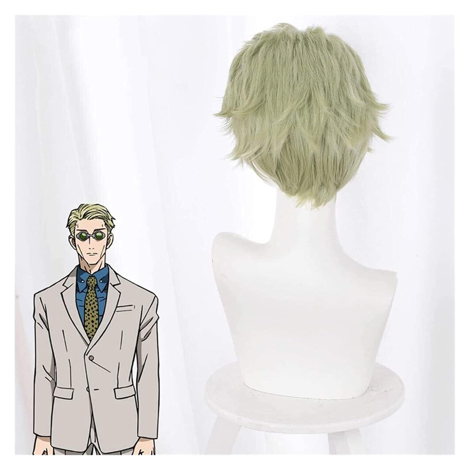 Nanami Kento Cosplay Wig Jujutsu Kaisen Men Short Hair Wigs Hair Role Play Halloween Christmas Costume Comic Convention Heat Resistant Synthetic Wigs+Wig Cap