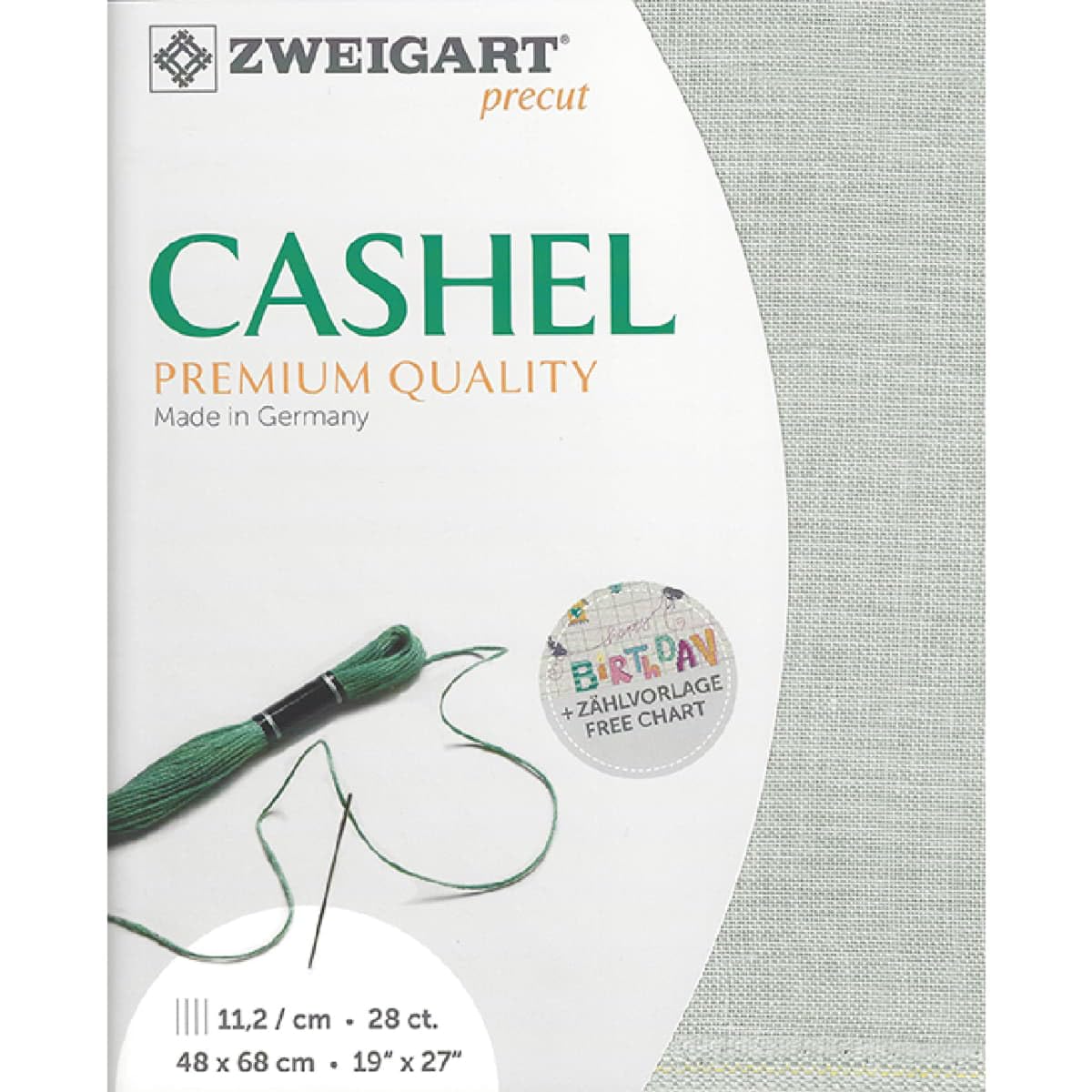 Zweigart Cashel col.718 coupon de tissu de lin pour broderie 48x68 cm
