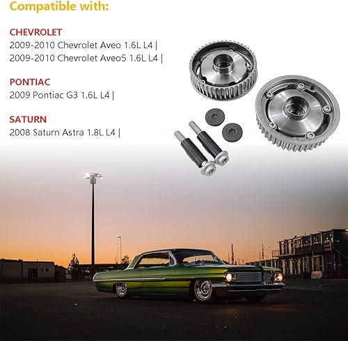 Miniatura 4 de Fase de leva variable con piñón y engranajes de árbol de levas de admisión y escape  Compatible con Chevrolet Aveo5, Pontiac G3, Saturn Astra 1.6L
