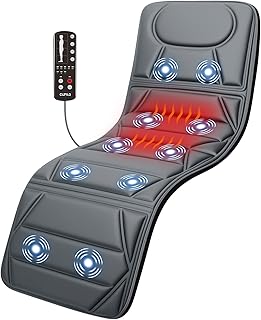 Massager Pad, Massage Mat with 10 Vibrating Motors for Pain Relief, Back Massager with Heat, Full Body Massage for Back, Lumbar,Leg, Gifts for Men Women, Long 67"