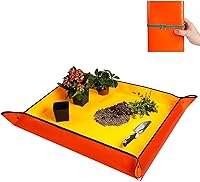 Vista 14 de Tapete grande de 39.5" x 31.5" para trasplante de plantas de interior, control de desorden en mesa, bandeja portátil para macetas de jardinero