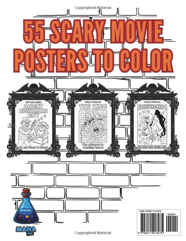Scary Movie Parody Posters: Adult Coloring Book image 3