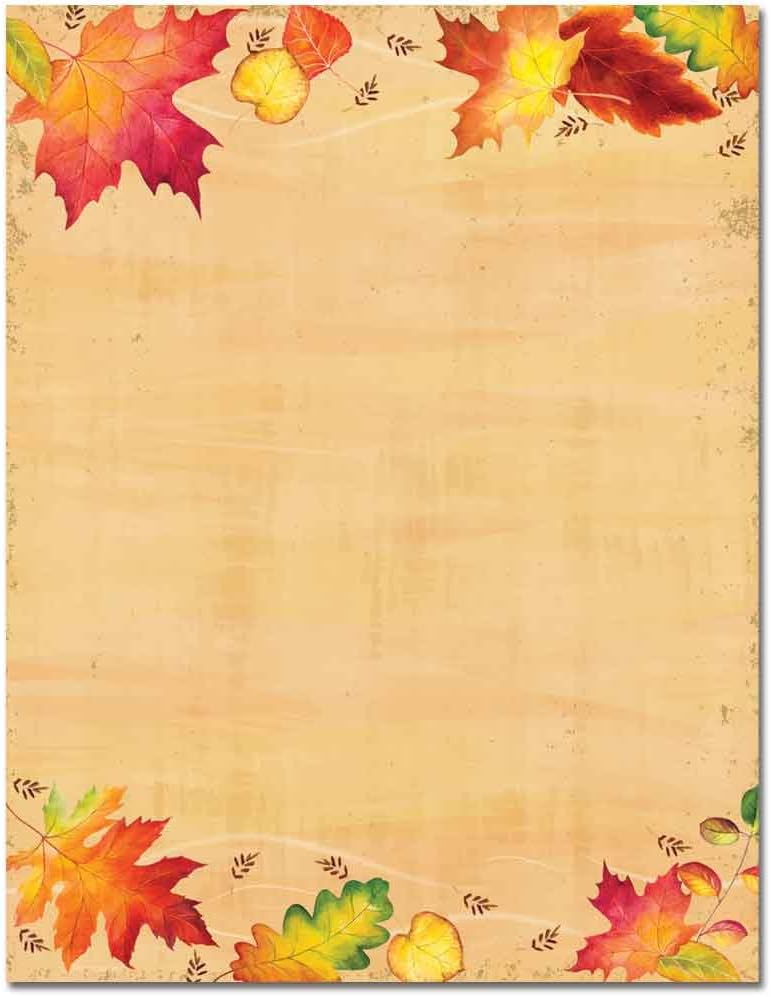 Fall Floral Letterhead Laser & Inkjet Printer Paper, 100 pack