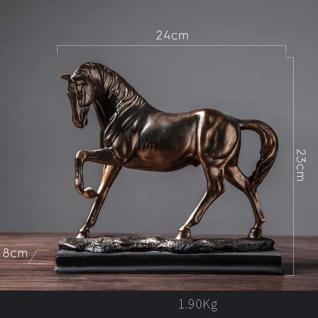 金属　馬　像　　(m Amazon.co.jp: ZXBAODAN ホーム馬像装飾、樹脂馬クラフトモデル