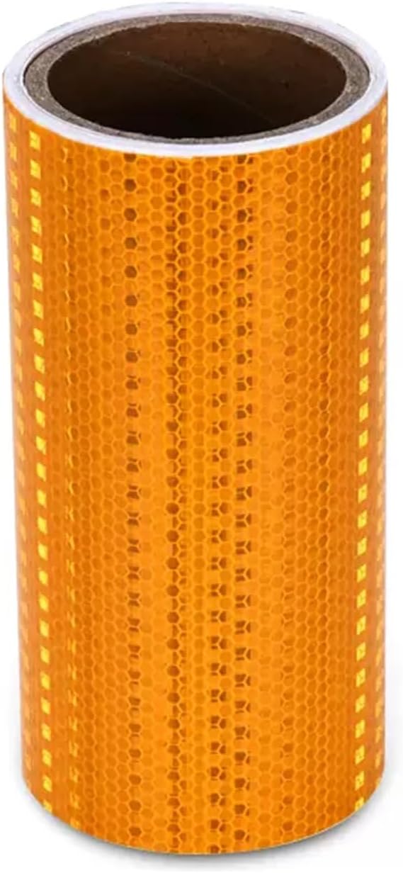 Reflective Tape, Adhesive Warning Tape, Yellow Reflective Tape, Self-Adhesive Reflector Warning Tape, High Visibility Night Security Marking Sticker for Vehicles Trucks Outdoor(10 cm x 45 m)