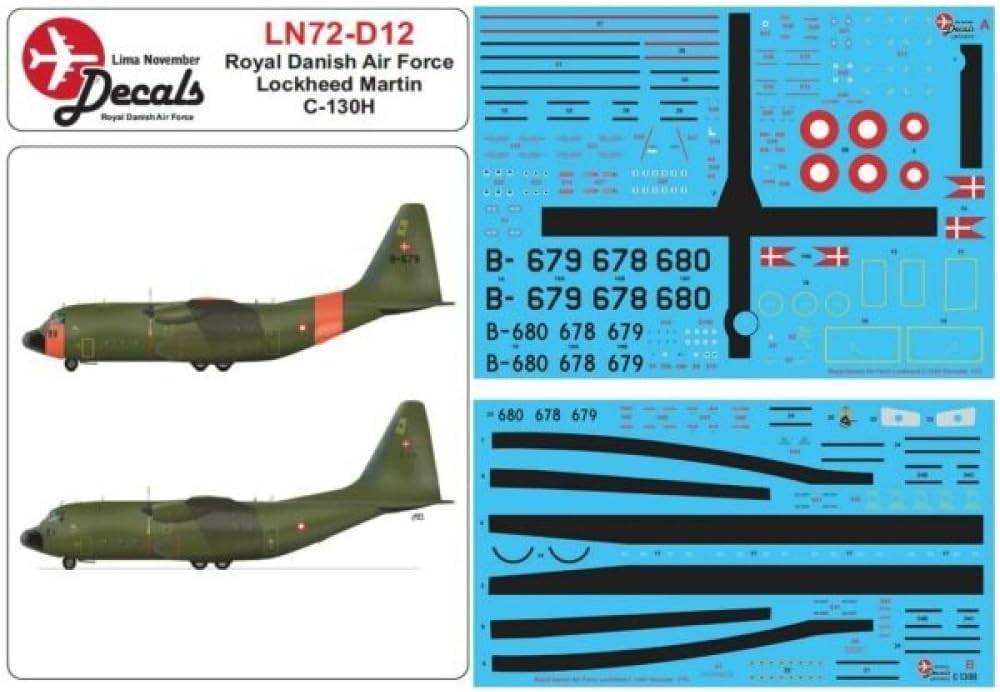 Lima November Decals 72-D12 1/72 Royal Danish Air Force C130H Old Colors