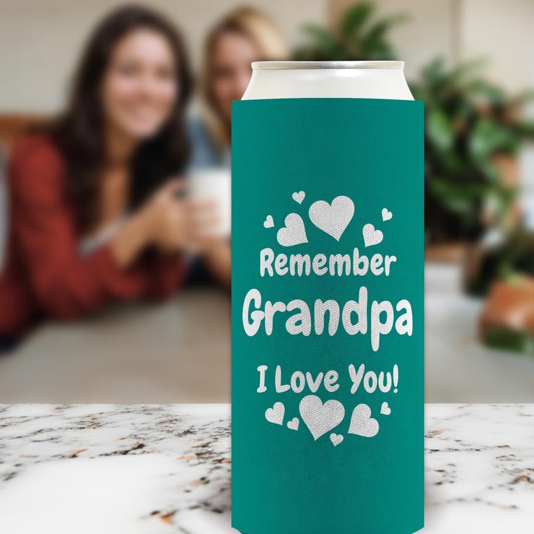 Grandpa Gifts For Men For Remember Grandpa I Love You 12-Pack Ultra Slim Can Thermocoolers