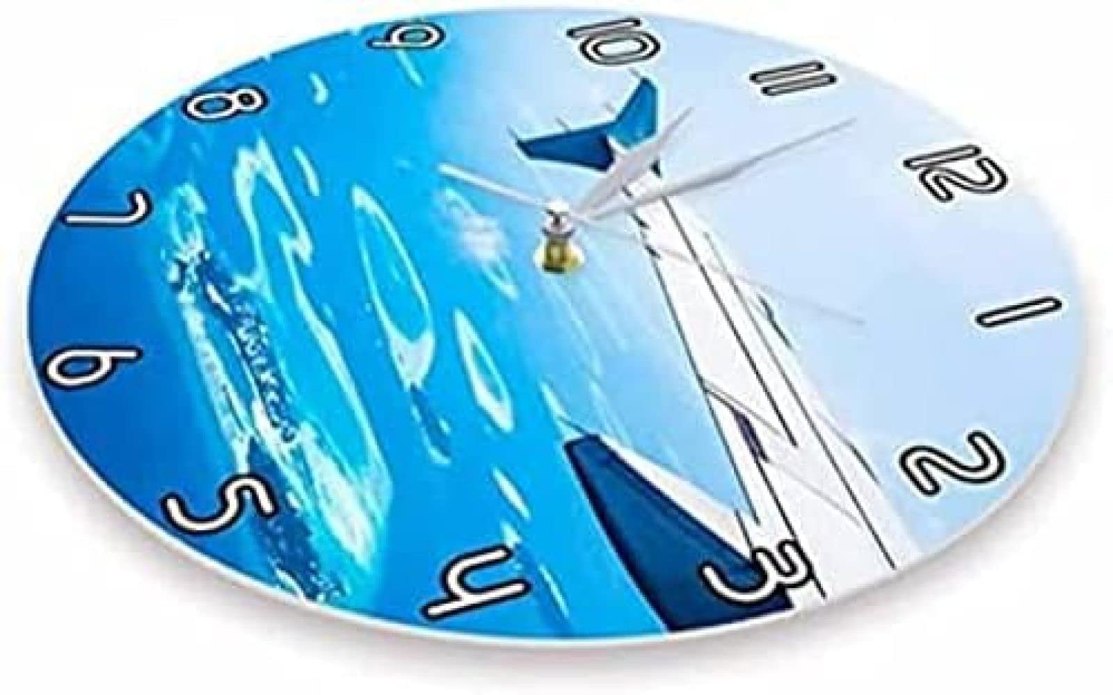 Amazon.co.jp: アクリル壁掛け時計ブルースカイ飛行機ウィング航空