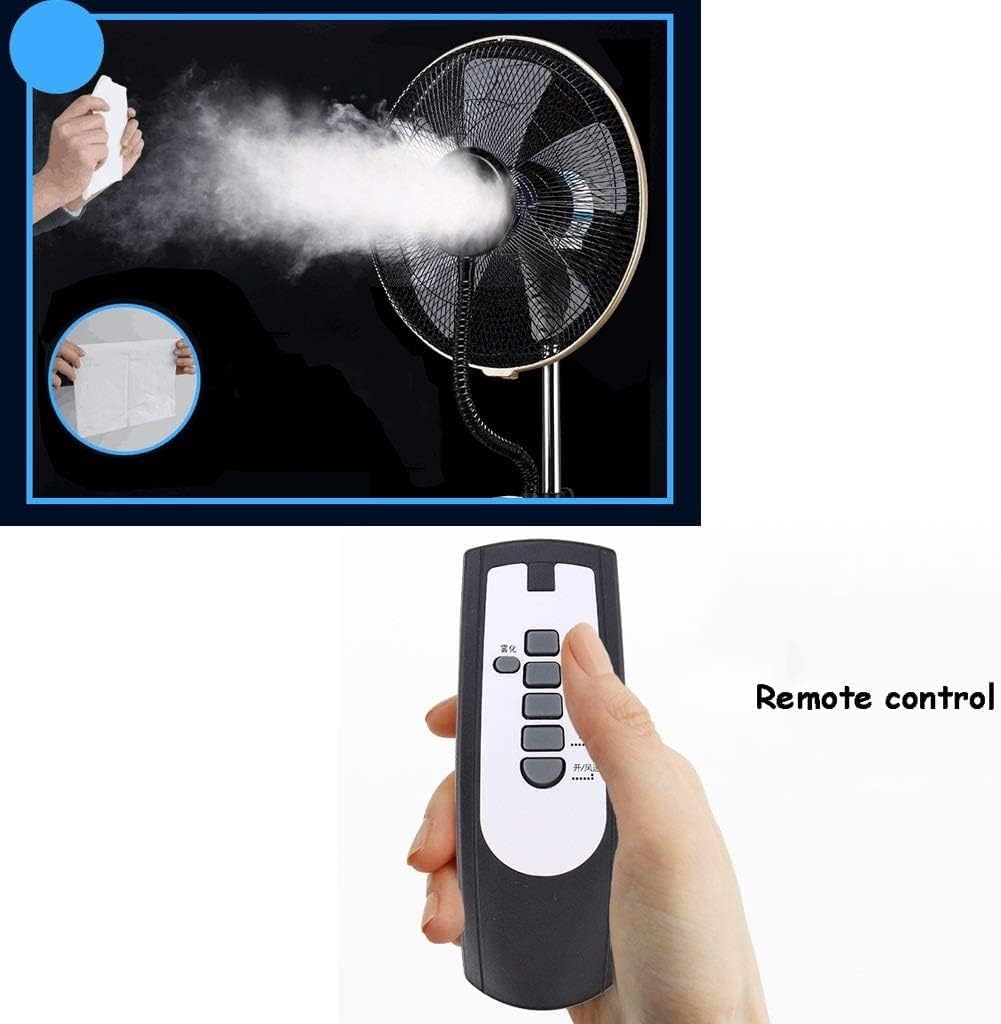 Pedestal Tower Fan Misting Fan with Oscillating Cooling Mist Switchable Humidifier LED Display Remote Control for Home Office and Restaurant Mobile Atomization Fan 8