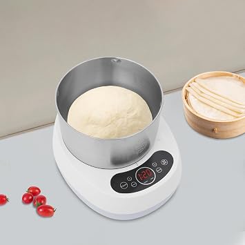 Electric Dough Maker Machine with Fermentation Function, 4.5 Qt 230W Stainless Steel Automatic Dough Kneader with Intelligent Timer, Removable Bowl for Bread, Pizza, Noodles More
