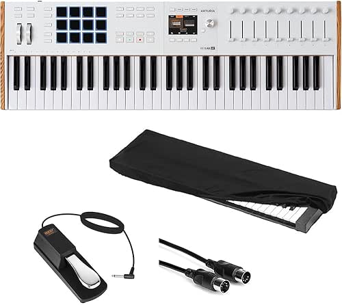 Arturia KeyLab 61 mk3 Professional MIDI Controller and Software (White)