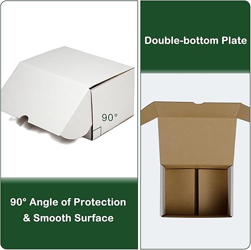 Miniatura 3 de HESESOH Juego de 25 cajas de envío de 7 x 5 x 4 pulgadas, cajas de cartón corrugado blanco para embalaje de pequeñas empresas