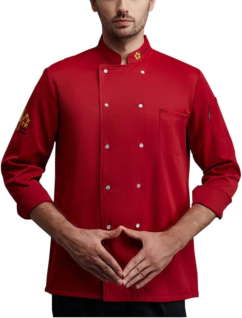 Chef Coat Chef Jacket Unisex Long Sleeve Men's Women's Cool Vent