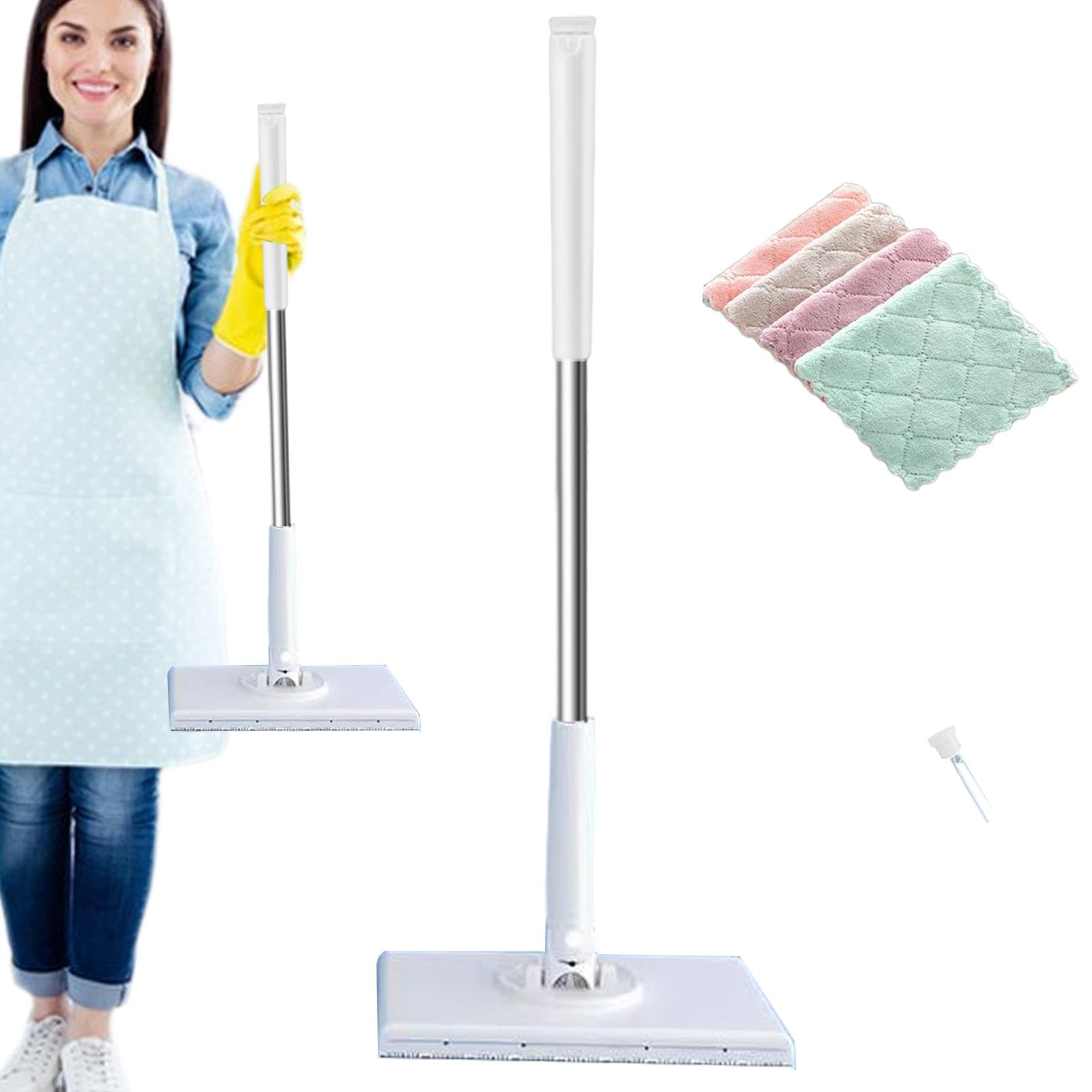 Mocio per pavimenti Nudorpn, Mop, Mocio, Bianco, Polipropilene (PP), Pavimento