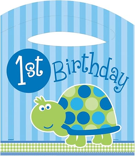 Miniatura 3 de Unique Kit de silla alta de tortuga de primer cumpleaños, 4 piezas, azul 4 piezas